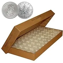 25 Direct-Fit Airtight 38mm Coin Capsules For 1 oz Canadian Maple Leaf with BOX