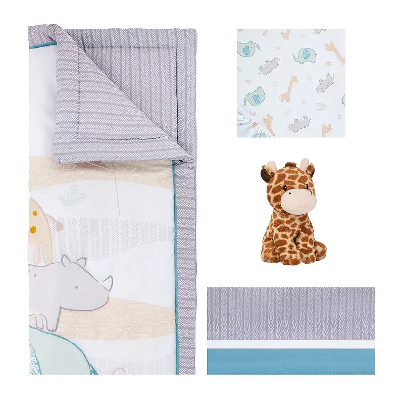 Sammy & Lou Cosmic Rocket 4 Piece Crib Bedding Set - Multicolor