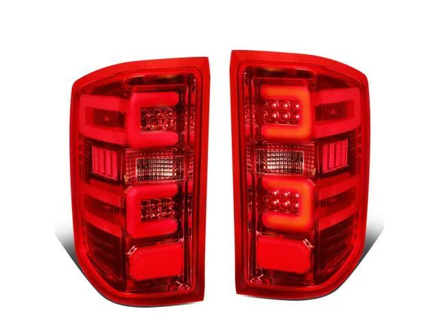 DNA MOTORING TL-CSIL15-LED-BK-SM Tail Light Assembly [Compatible with 14-19 Silverado 1500 2500HD 3500HD]