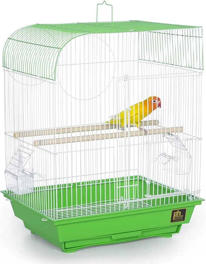 Prevue Pet Products South Beach Flat Top Bird Cage, Lime Green (SP50091),14 1/8" L x 11 1/4" W x 18 1/8" H