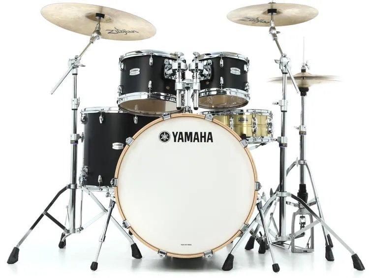 Yamaha Tour Custom Maple 22" Bass Drum 4-Piece Shell Pack Licorice Satin