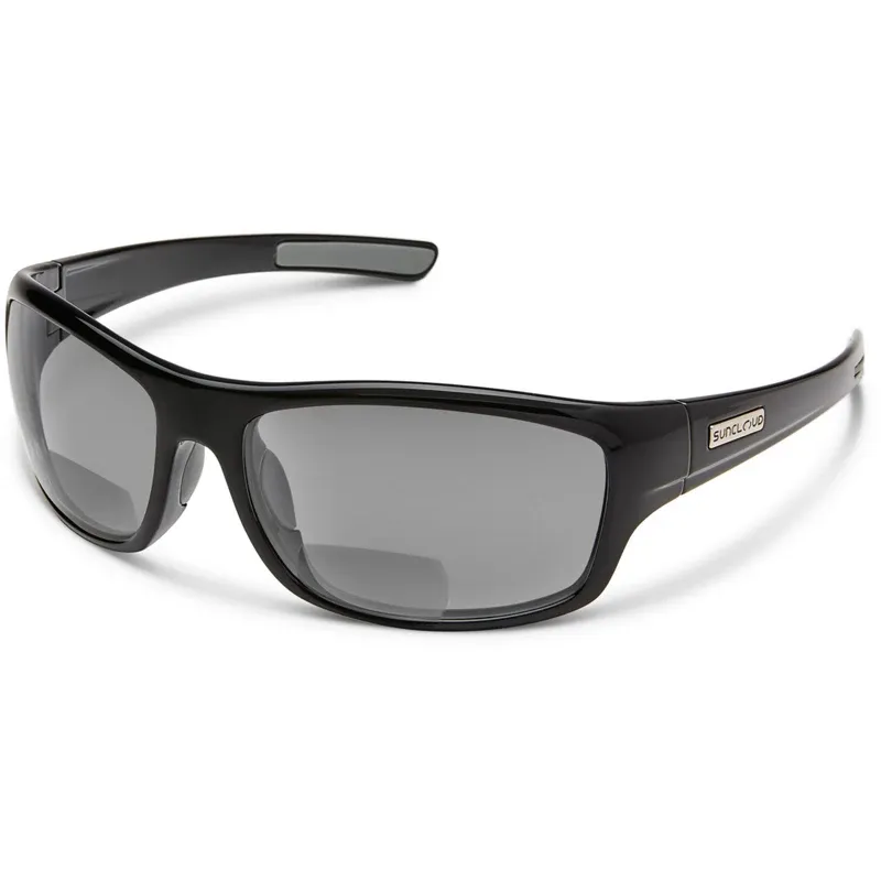 Suncloud Optics Cover Reader +2.00 Sunglasses Black/Polarized Gray - Case Sunglasses at Academy Sports