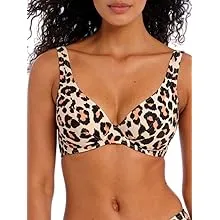 Freya Animal Instinct High Apex Bikini Top - Womens - Natural - 30D