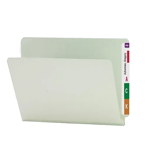 Smead Pressboard File Folder, 1/3-Cut Tab, 1" Expansion, Letter Size, Gray/Green, 25 per Box (13230)Smead Pressboard File Folder, 1/3-Cut Tab, 1" Expansion, L…