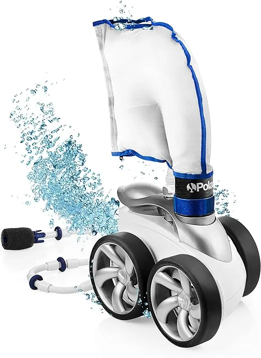 Polaris P39 Pressure Side Pool Cleaner - All Wheel Drive - TailSweep PRO - Dual Chamber SuperBag - Cleans All In-Ground Pool Types WE000008