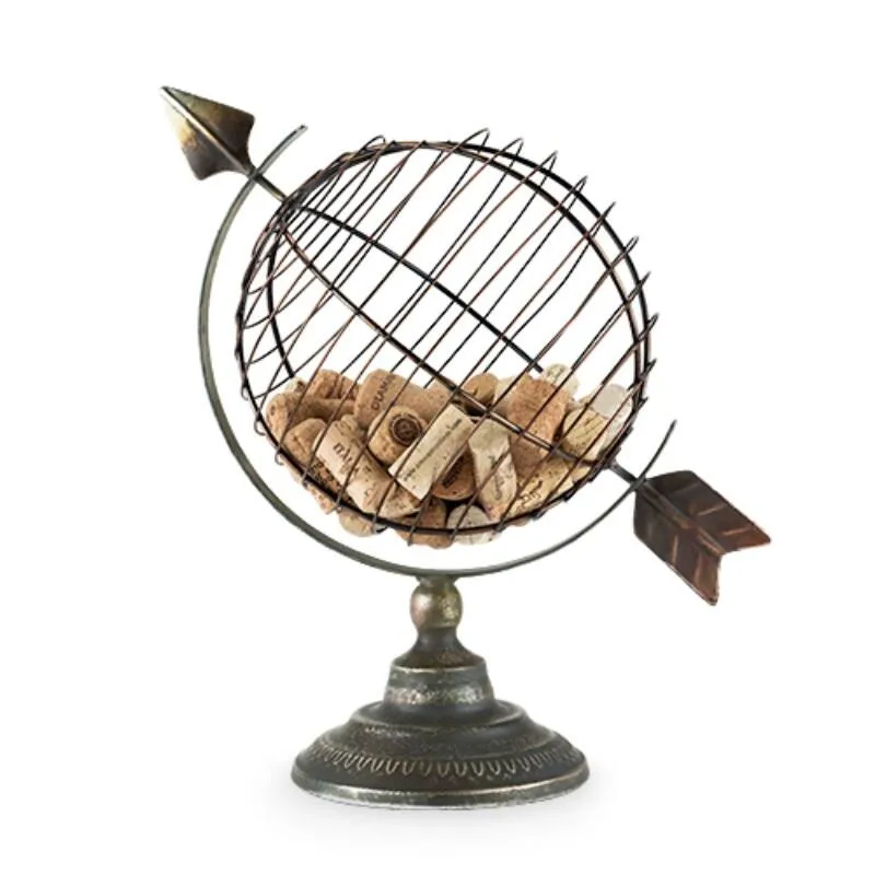 Chateau: Old World Globe Cork Display by Twine - 16.25"W x 8.75"D x 14"H