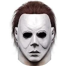 Halloween Michael Myers Mask, Latex Horror Scary Hot Movie Game Face Headgear wi