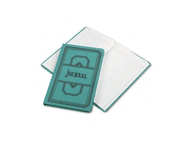 Boorum and Pease Record/Account Book, Journal Rule, Blue, 300 Pages, 12 1/8 x 7 5/8