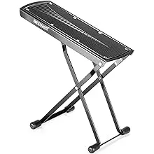 Neewer Extra Sturdy Guitar Foot Rest Made of Solid Iron, Provides Six Easily Adjusted Height Positions, Excellent Stability with Rubber End Caps and Non-Slip Rubber Pad (Black)