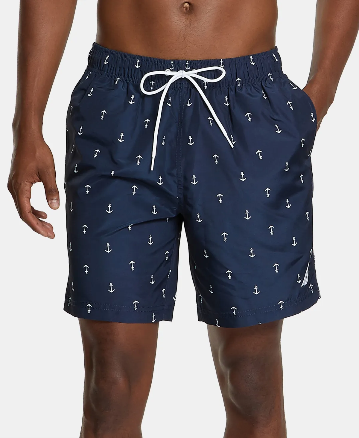 Men's Quick-Dry Anchor-Print 8" Swim Trunks
      
          Men's Quick-Dry Anchor-Print 8" Swim Trunks