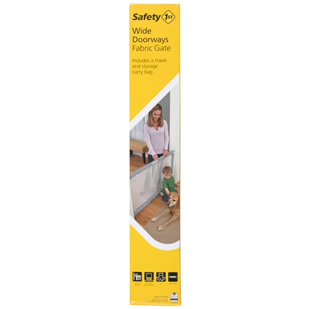 Safety 1st 60-in x 27-in Pressure Mounted Cream Plastic Safety Gate