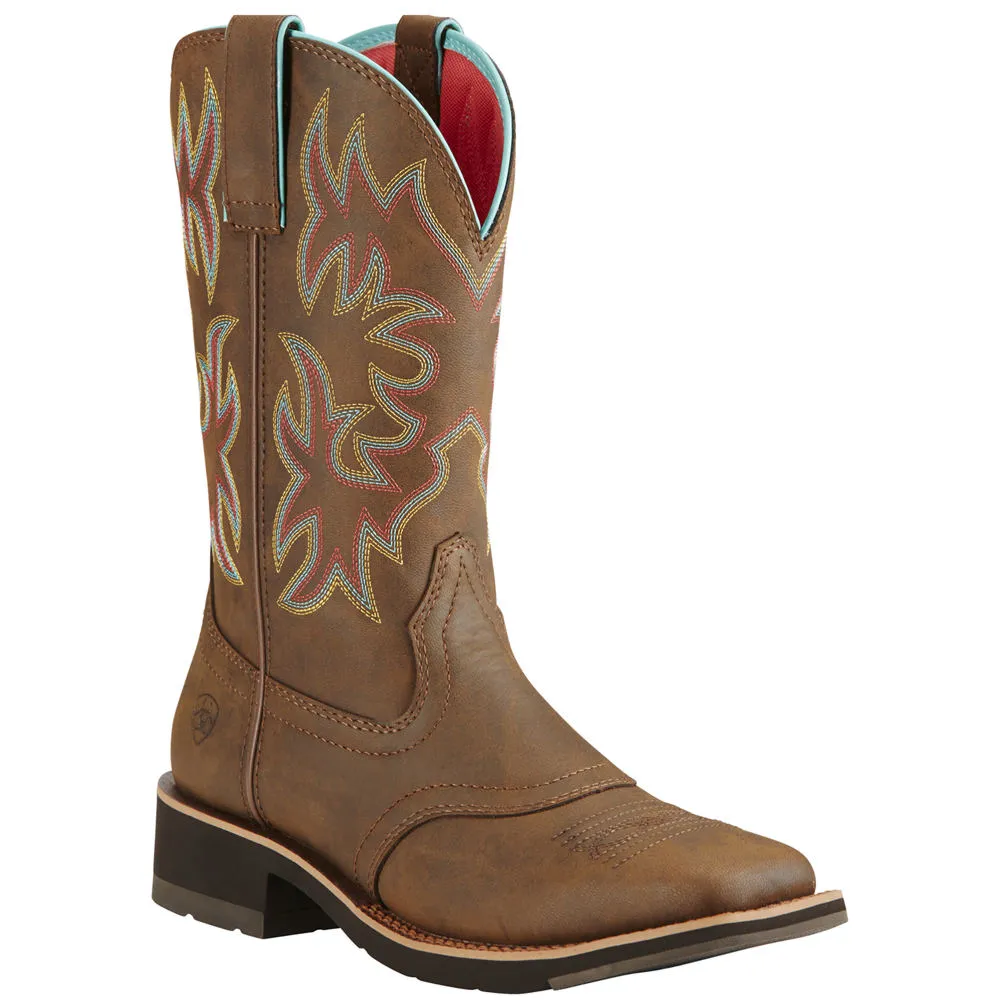 Ariat Women's Delilah Western Boots - Java/Burgundy