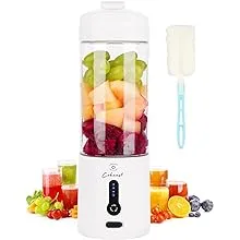 COKUNST Portable Blender for Shakes and Smoothies, 18 Oz Type-C USB Rechargeable Personal Blender, Powerful Mini Juice Blender with 6 Blades Ice Tray and Cleaning Brush for Travel Sports Kitchen