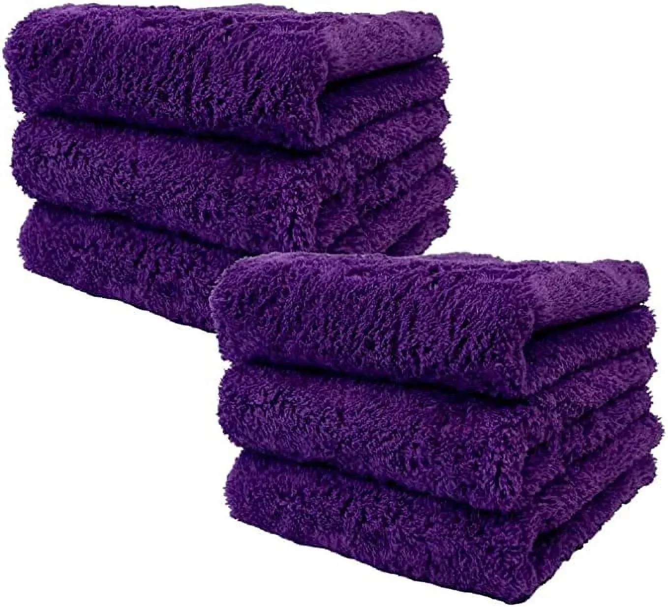 Purple Microfiber Towel for Car - Ultra Absorbent - Car Drying, Polishing, Buffing Cloth & Interior Detailing Towel - 500 GSM 16x16in - Auto Detailing Supplies - Pack of 3 by Proje Premium Car Care