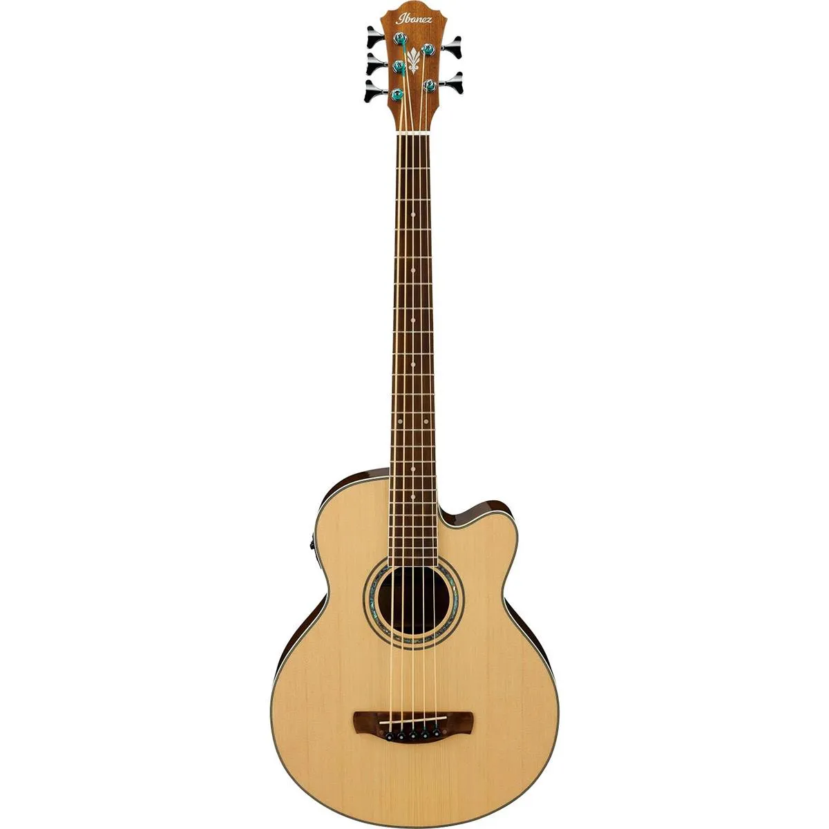 Ibanez AEB105E 5-String Acoustic Electric Bass Guitar, Natural