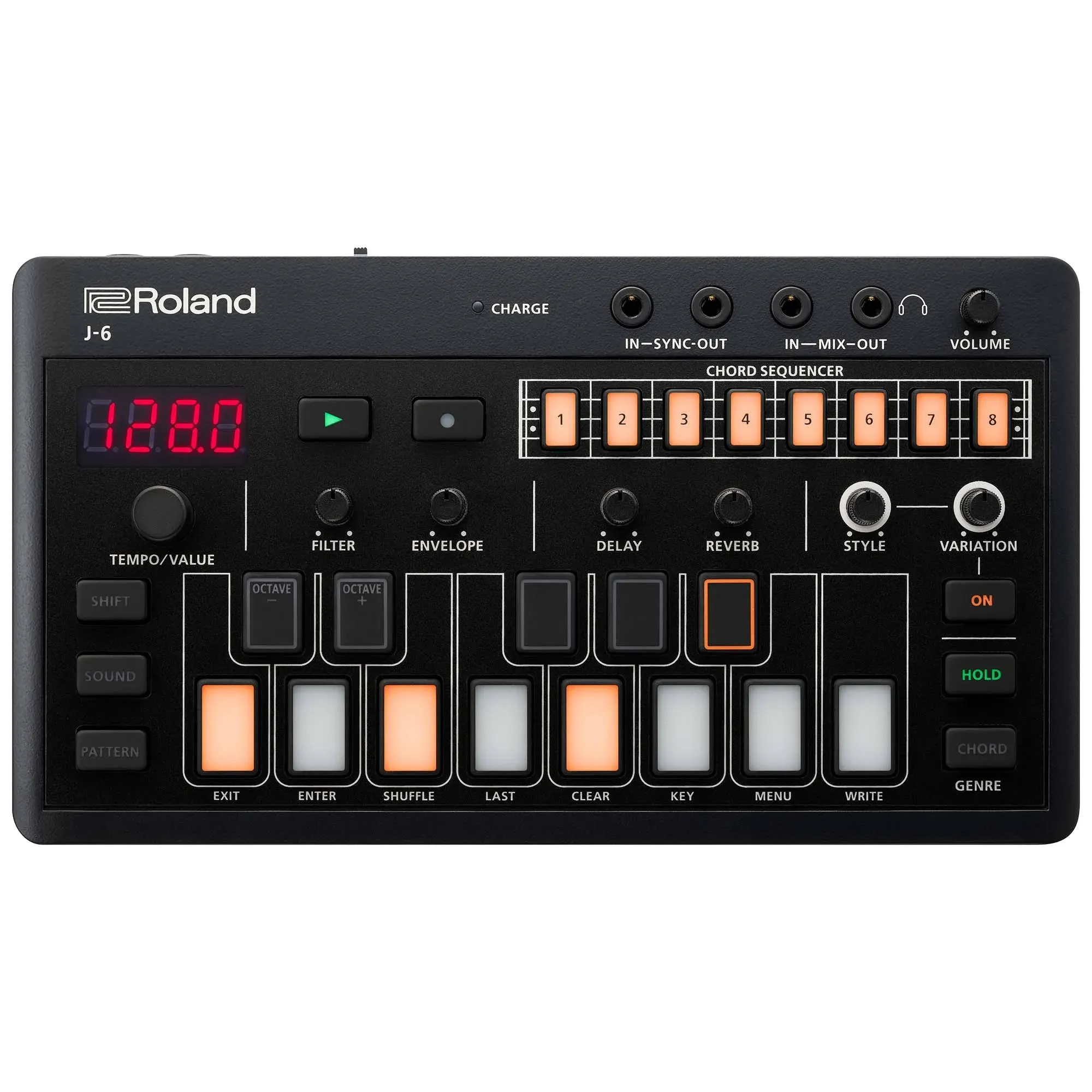 Roland AIRA Compact J-6 Portable Song Creation Machine with Professional Sound and Features | JUNO-60 Synth Engine & Presets | Chord Sequencer | Effects