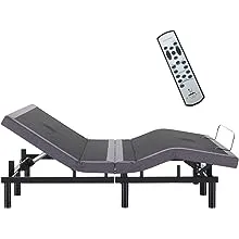 Naomi Home Split King Size Ergonomic Adjustable Bed Base with Basic Lumbar Suppo