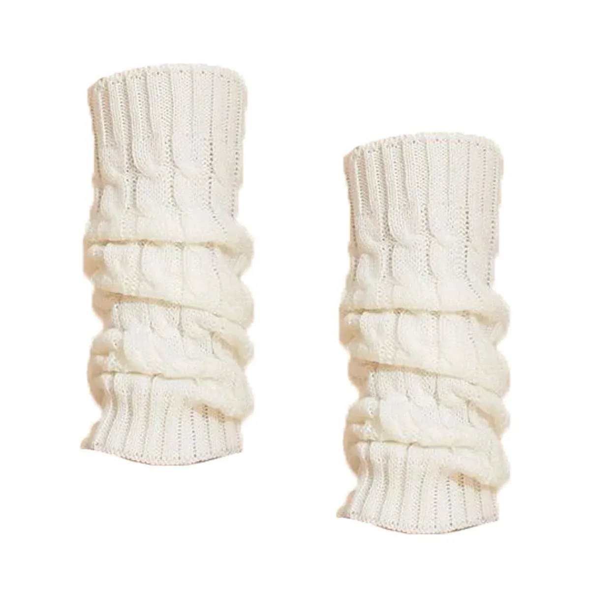 Fashion Culture Women's Cable Knit Ribbed Leg Warmers