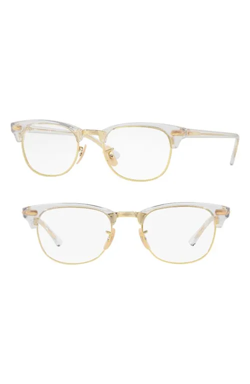 Ray Ban RX5154 Clubmaster Eyeglasses - 8058 Mock Tortoise