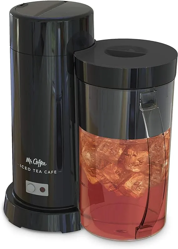 Mr. Coffee 2-Quart Iced Tea &amp; Iced Coffee Maker Black 2-IN-1 Fast Brew Pitcher