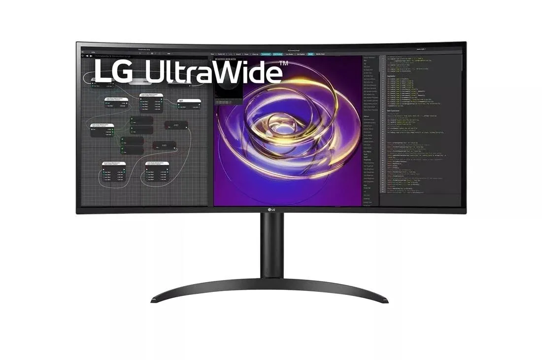 LG 34" Curved 21:9 UltraWide QHD (3440x1440) IPS Display PC Monitor (34WP85CN-B)