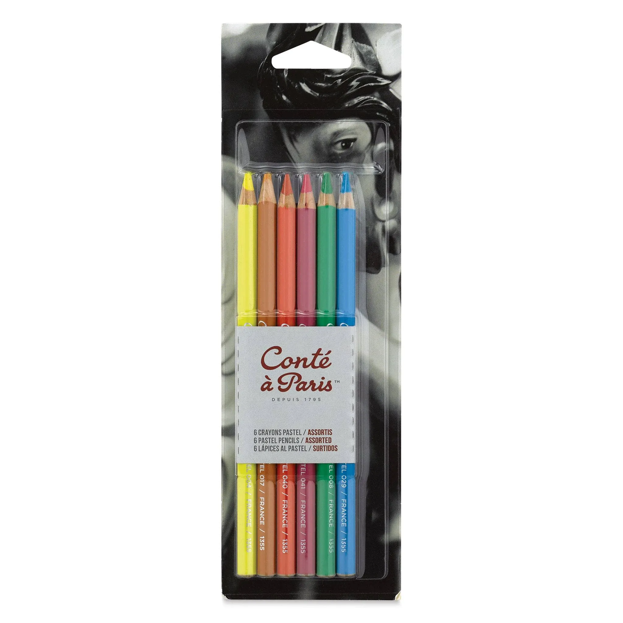 6-Color Bright Hues Pastel Pencil Set