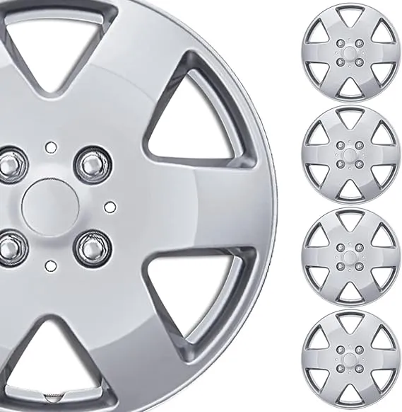 BDK (4-Pack) Premium 15" Wheel Rim Cover Hubcaps OEM Style Replacement Snap On Car Truck SUV Hub Cap - 15 inch Set