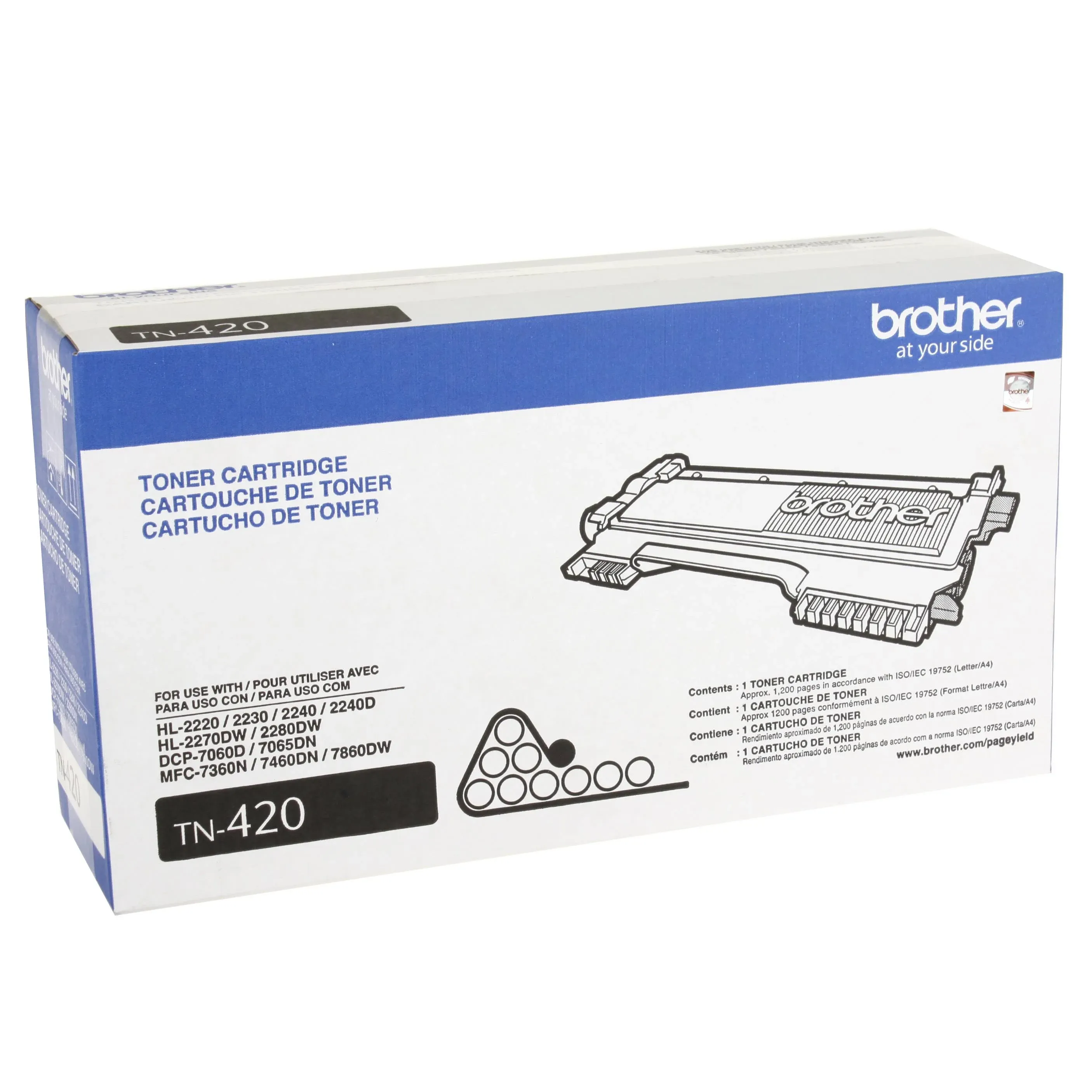 Brother 2240D-1-Standard Yield Black Toner, 1200 Yield