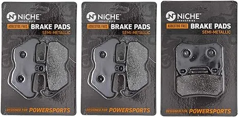 NICHE Brake Pad Set for BMW K1200LT R1200CL 34217680375 34217680374 Rear Semi-Metallic 4 Pack