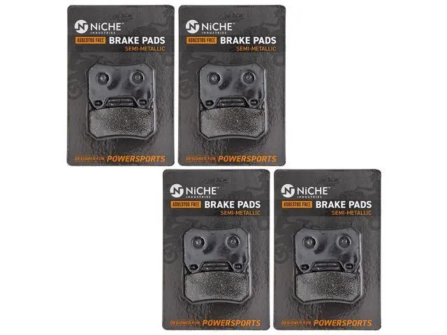 NICHE Brake Pad Set for BMW K1200LT R1200CL 34217680375 34217680374 Rear (Semi-Metallic) 4 Pack