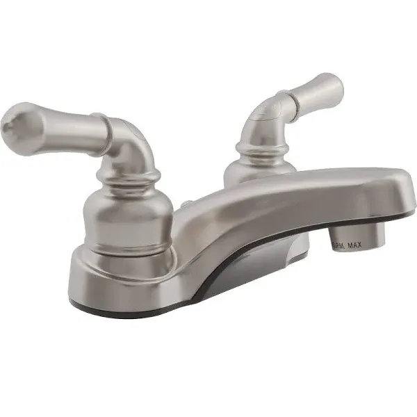 Dura Faucet DF-PL700C-SN RV 2-Hole Bathroom Faucet with Classic 2-Handles (Brushed Satin Nickel)