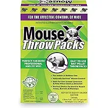 MouseX Throw Packs- For All Species of Rats and Mice. Safe Around Pets