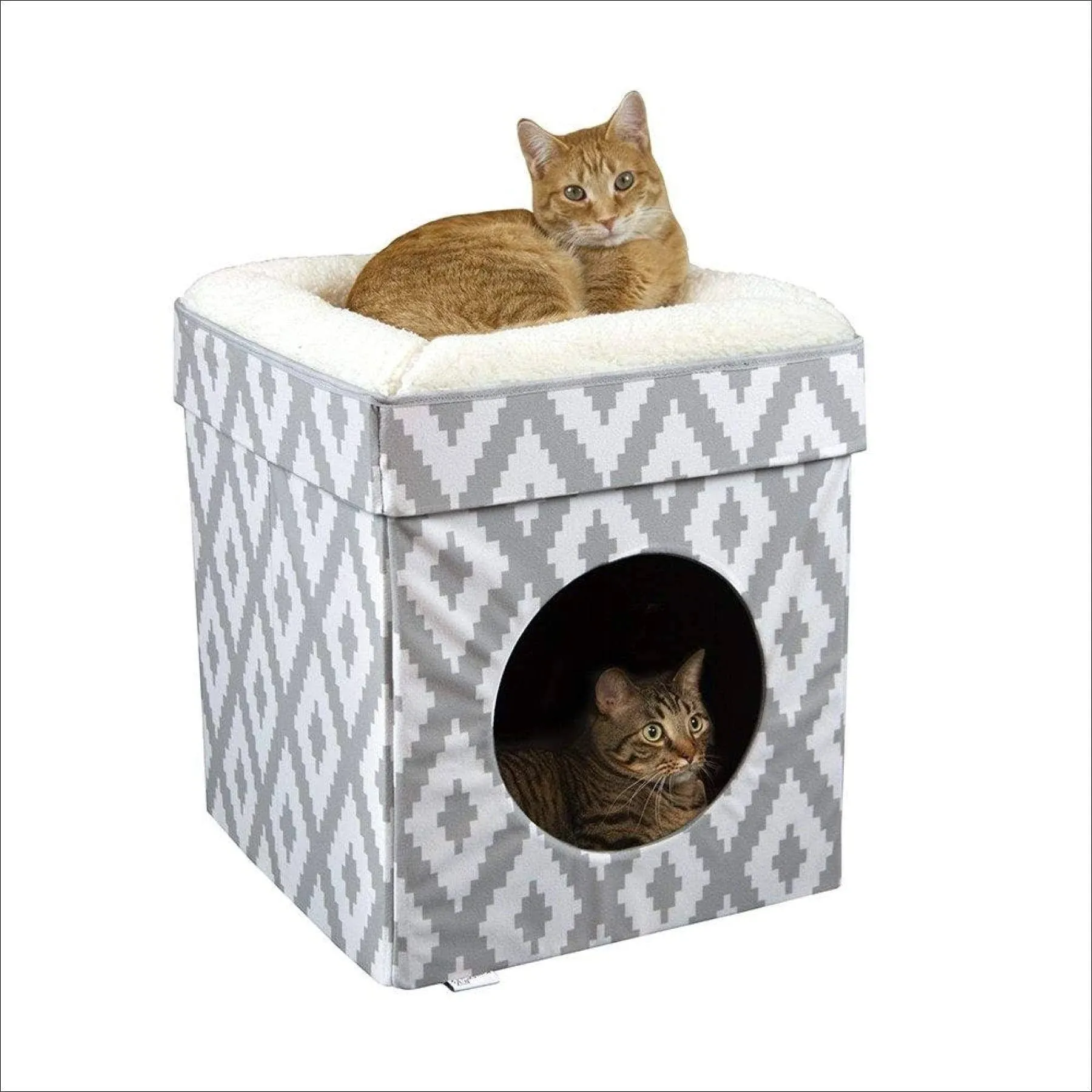 Kitty City Large Cat Bed, Stackable Cat Cube, Indoor Cat House/Cat Condo, Cat Scratcher