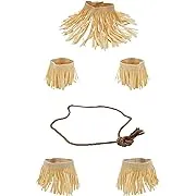 Nicky Bigs Novelties Adult Scarecrow Faux Straw Kit Cuffs Neck Arms Legs Rope Belt Halloween Costume Accessory DYI Decoration