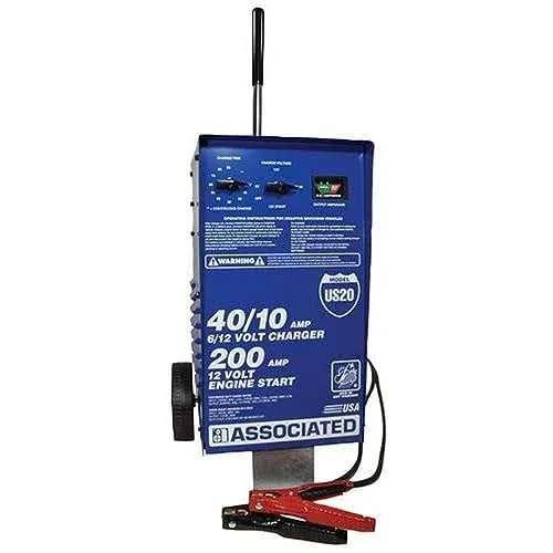 Associated Equipment US20 6/12 Volt Value Battery Charger Blue 24 Inch