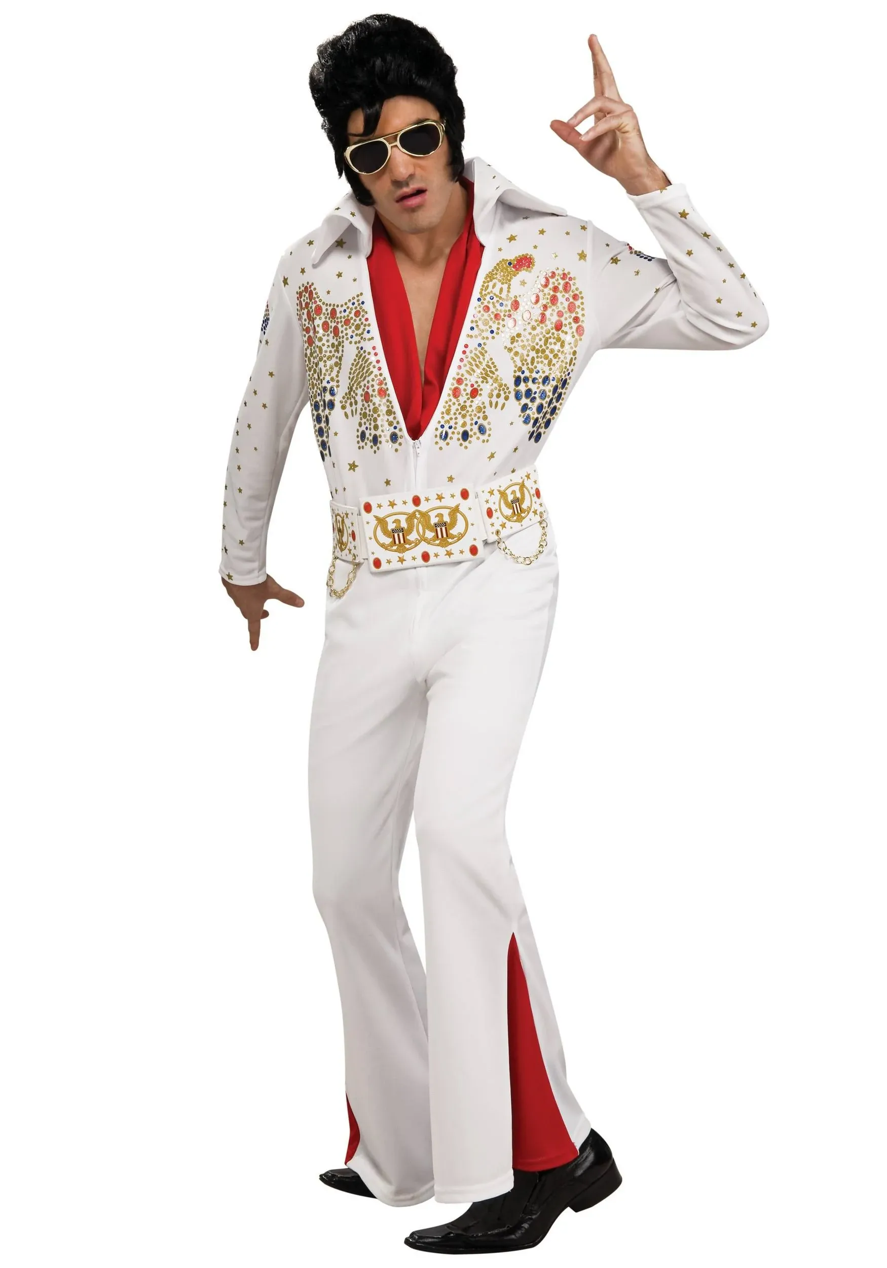 Rubie's mens Deluxe Aloha Elvis Adult Sized Costumes, White, Small US