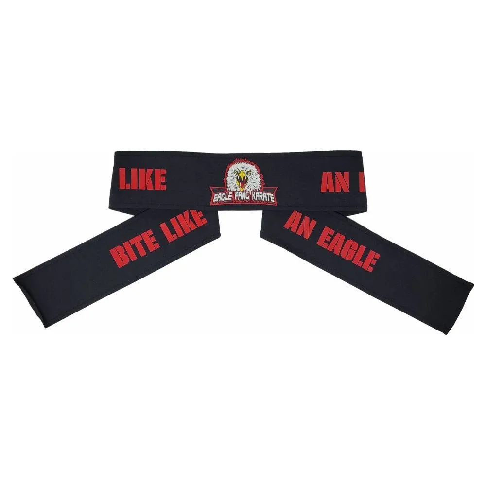 Cobra Kai Eagle Fang Logo Headband Os Black