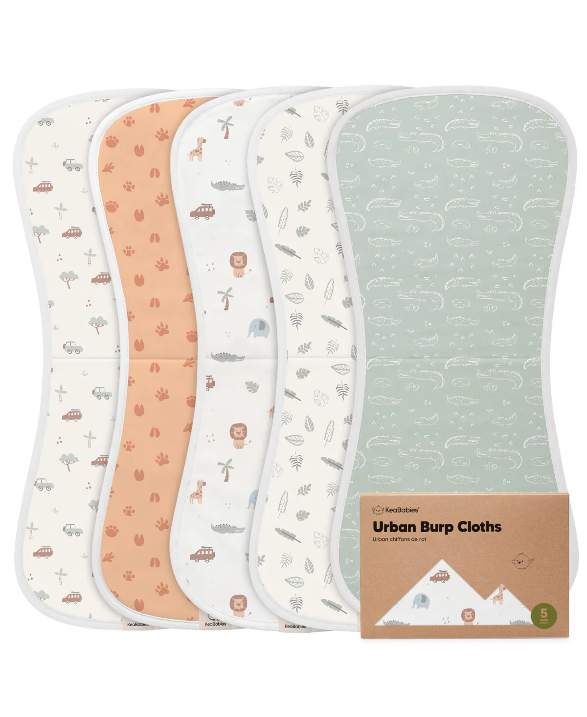 Urban Burp Cloths (Mauve) by KeaBabies