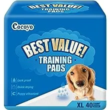 COCOYO Best Value Training Pads, 28" by 34" XL, 40 Count,Blue and White, Packaging May Vary