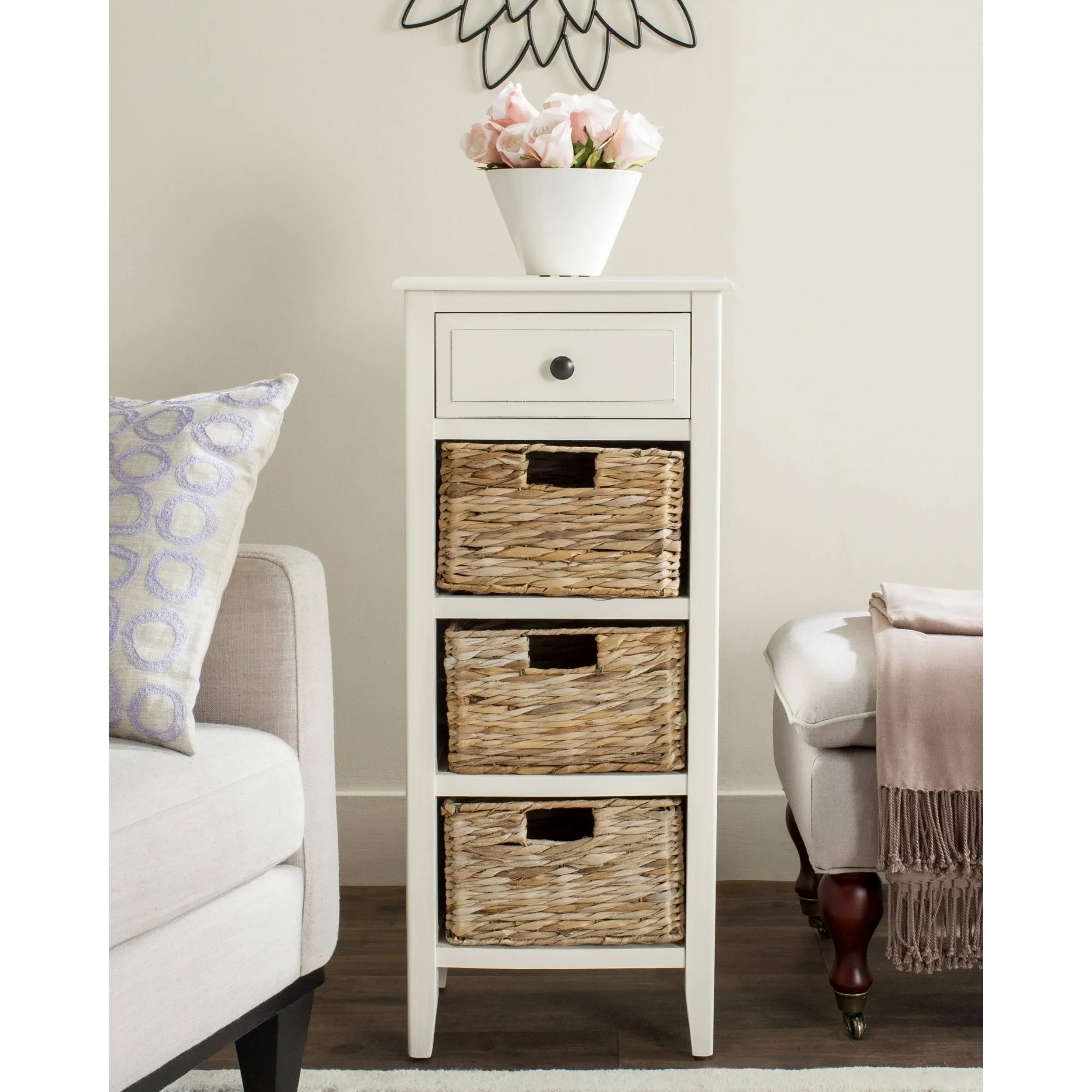 Safavieh Michaela Drawer Side Table, White