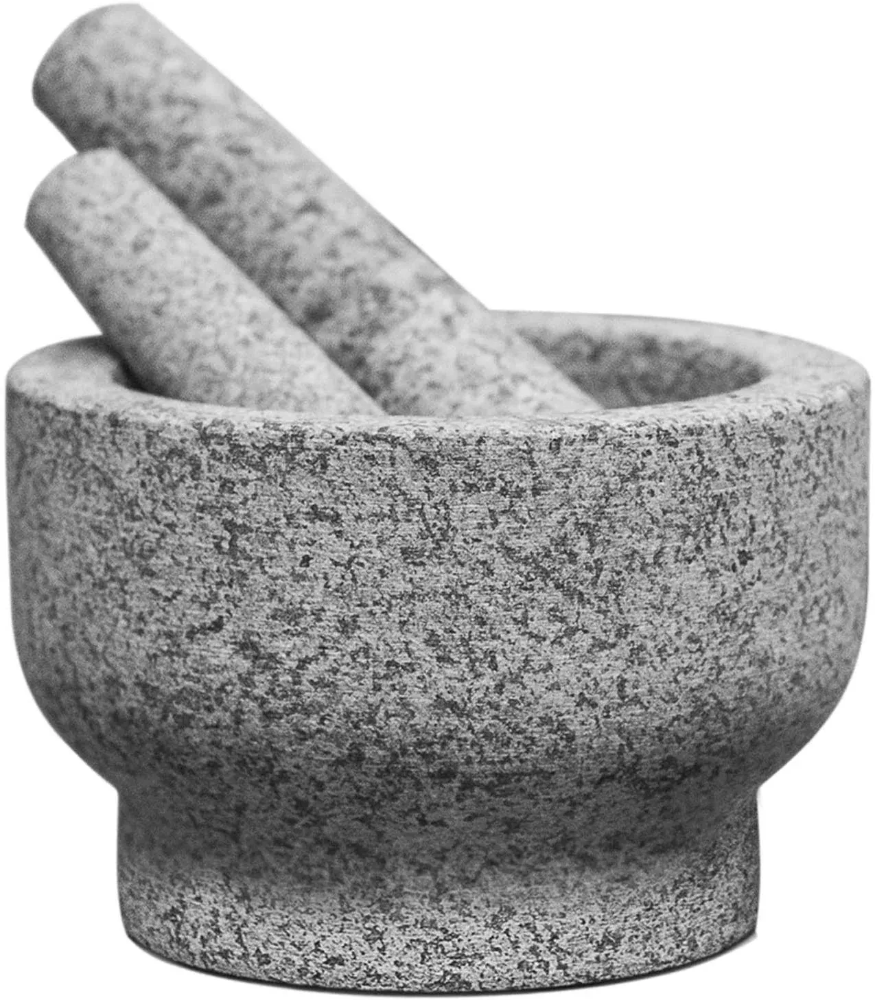 ChefSofi EXTRA Large 8 Inch 5 Cup-Capacity Mortar and Pestle Set One Huge Mortar and Two Pestels