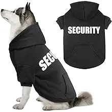 Dog Hoodie Security Dog Sweater Soft Brushed Fleece Dog Clothes Dog Hoodie Sweatshirt With Pocket Dog Sweaters For Large Dogs