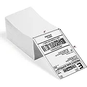 OFFNOVA Thermal Direct Labels, Pack of 500 Fan-Fold 4”x6" Shipping Labels with Perforation, Compatible with Rollo, Permanent Adhesive, Commercial Grade