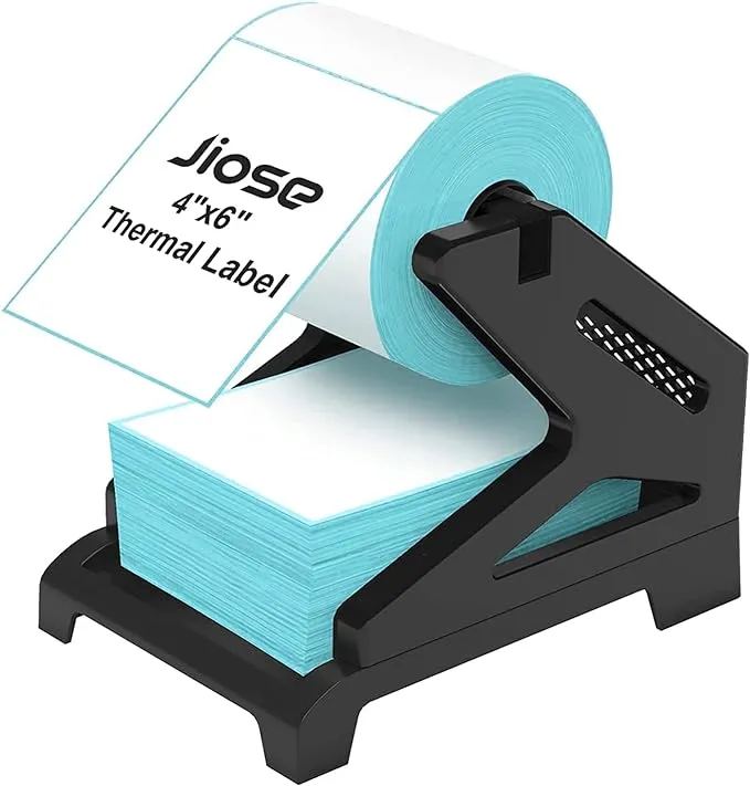 JIOSE 4x6 Label Holder - Thermal Label Holder for Rolls and Fan-Fold Labels - Work with Desktop Label Printer