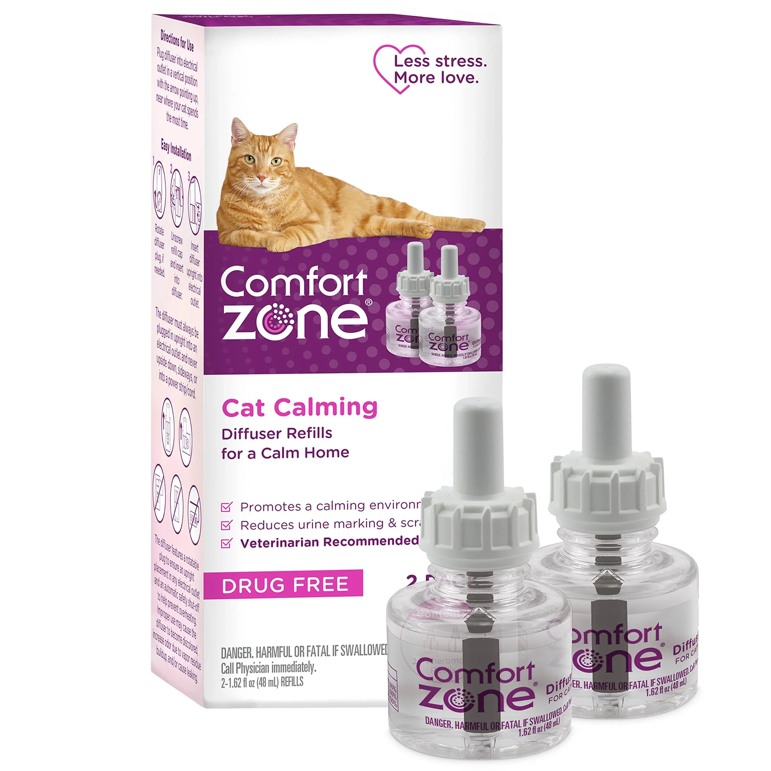 Comfort Zone Cat Calming Diffuser Refill 2 Pack