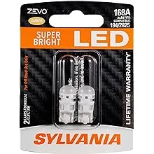 SYLVANIA ZEVO 168 T10 W5W Amber LED Bulb, (Contains 2 bulbs)SYLVANIA ZEVO 168 T10 W5W Amber LED Bulb, (Con…