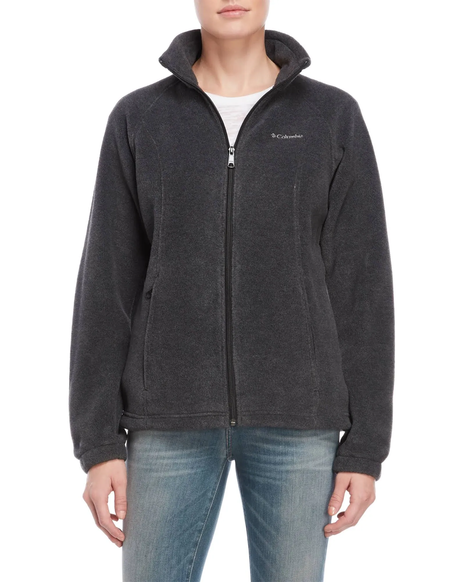 Columbia Women's Benton Springs Full Zip Fleece Jacket, Charcoal Heather, S