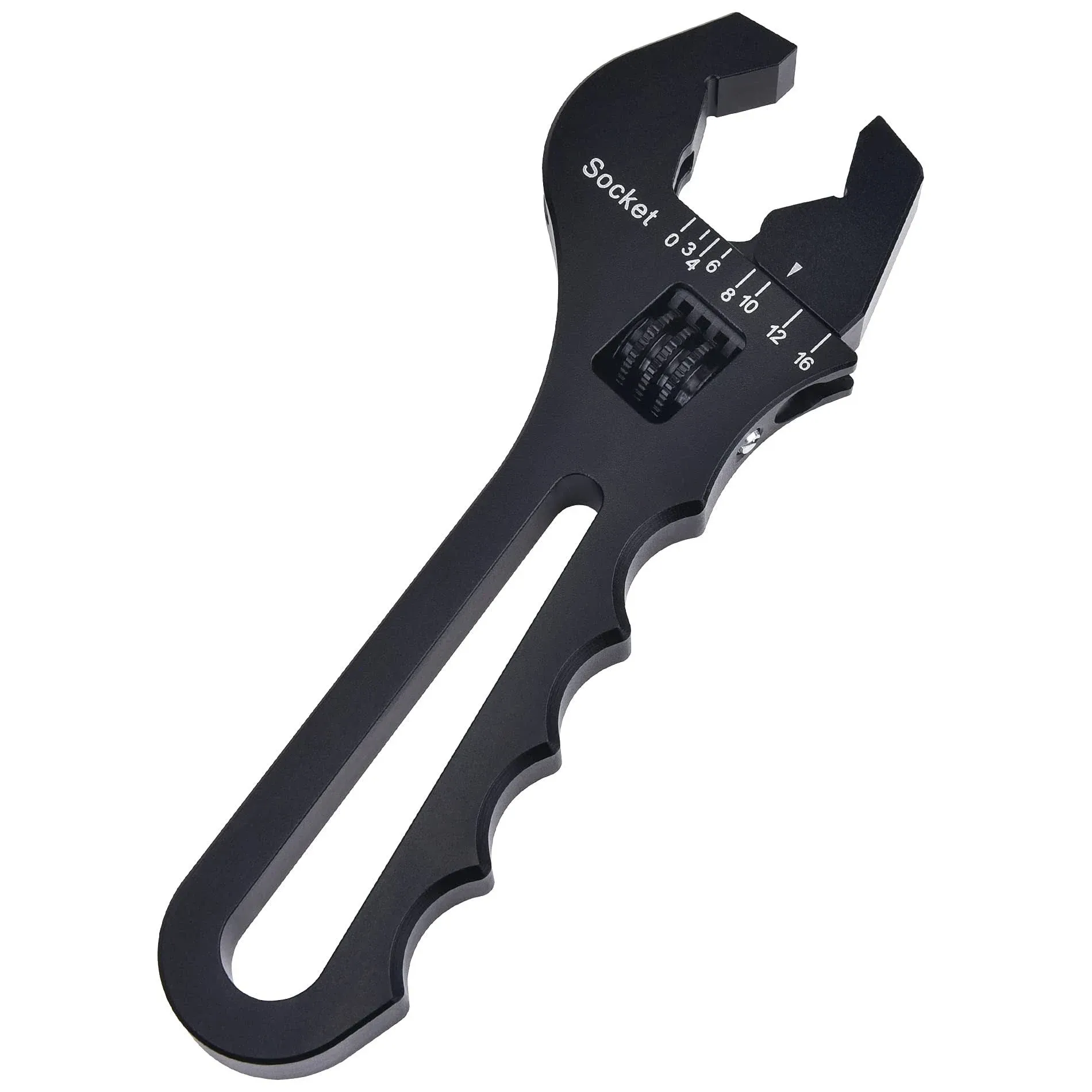 3AN To 16AN Adjustable Wrench Black Aluminum Tool Spanner For Hose End Fitting