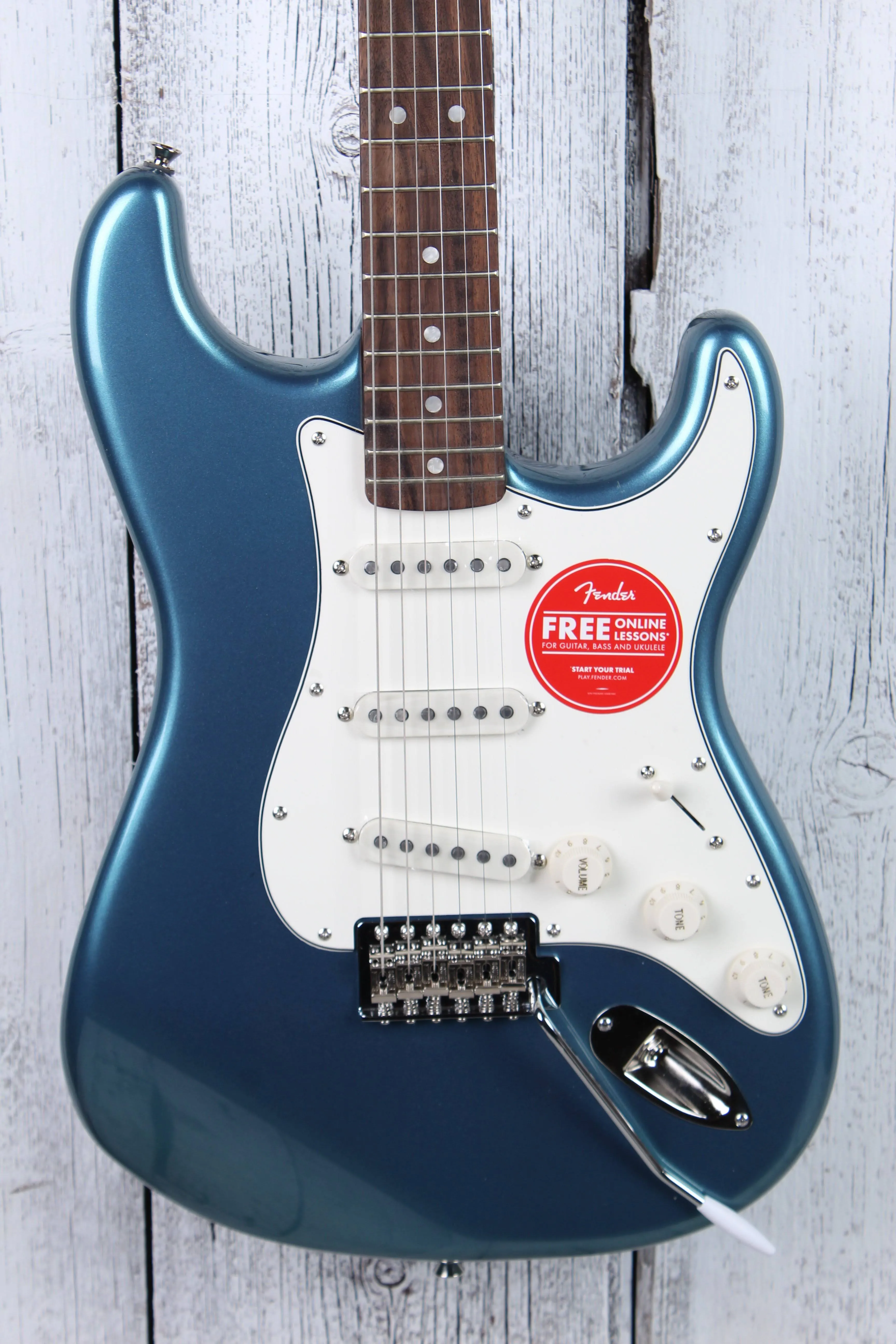 Squier by Fender Classic Vibe &#039;60s Stratocaster Guitar, Laurel, Lake Placid Blue