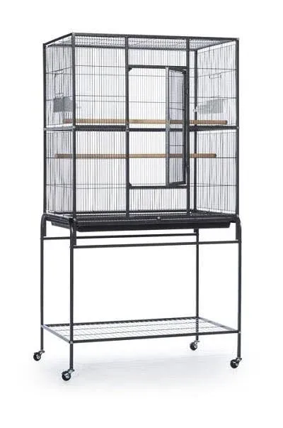 Prevue Pet Products Wrought Iron Flight Cage with Stand, Chalk White